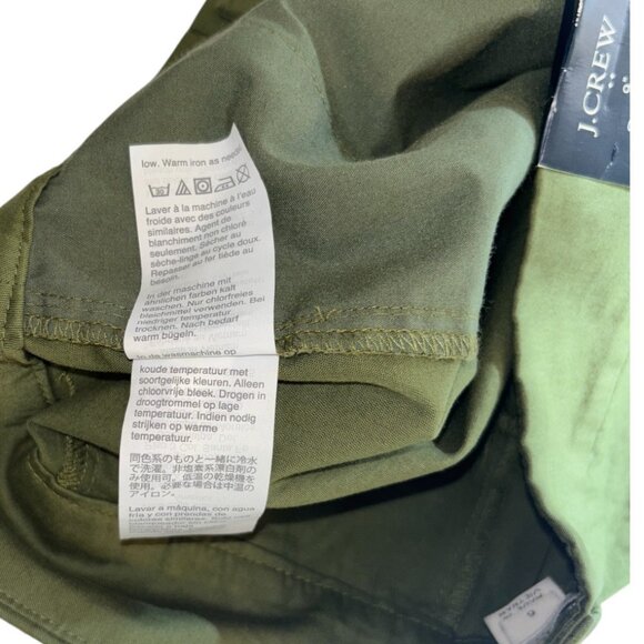 New J.Crew Olive Forrest Green Chino Shorts NWT Size 6 Cotton 9” Inseam Classic - Picture 7 of 10